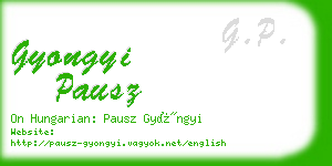 gyongyi pausz business card